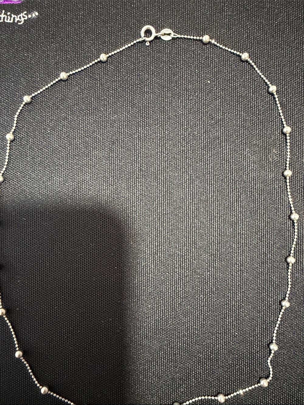 Mexican Silver 925 Delicate Silver Beaded Chain Necklace - Women's Jewelry